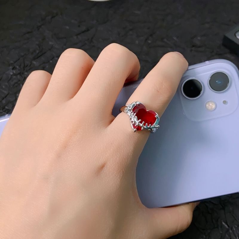 Gemstone Ring Irregular Open