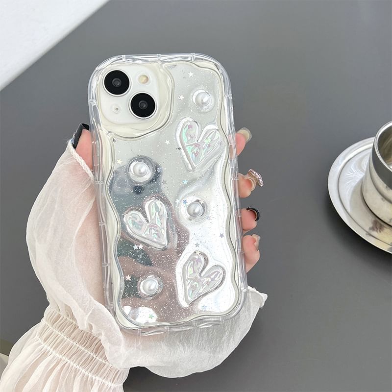 Phone Heart Case Mirrored