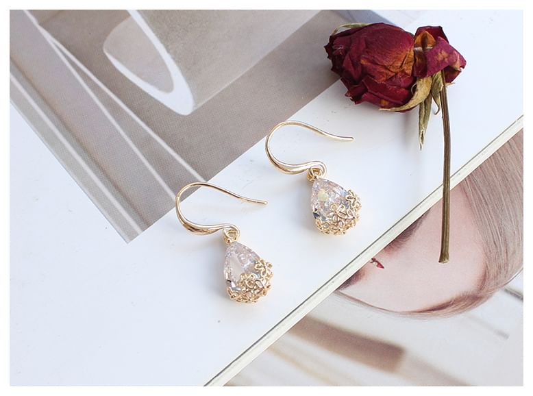 Alloy Earring Rhinestone Drop
