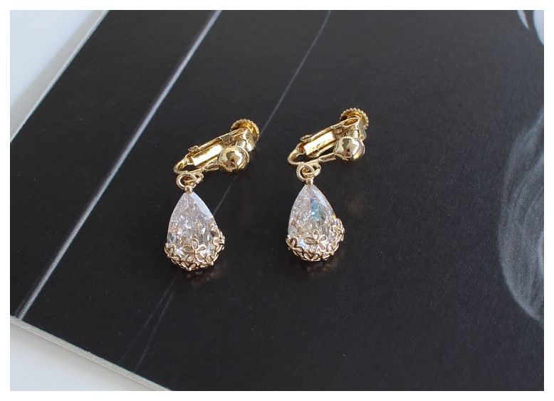 Alloy Earring Rhinestone Drop