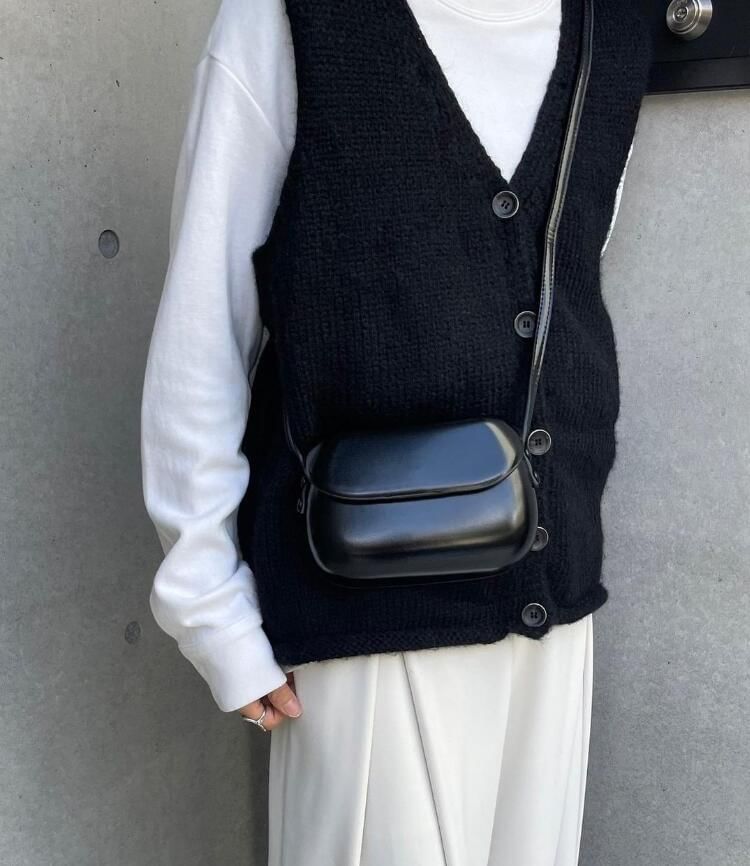 Bag Plain Crossbody Flap Faux Leather