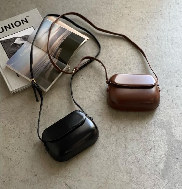 Bag Plain Crossbody Flap Faux Leather