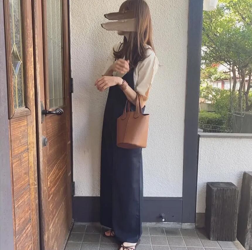 Leather Bucket Plain Bag Faux