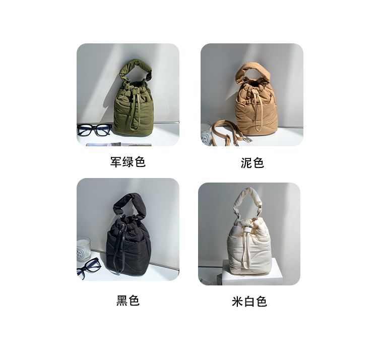 Plain Padded Drawstring Bucket BAg