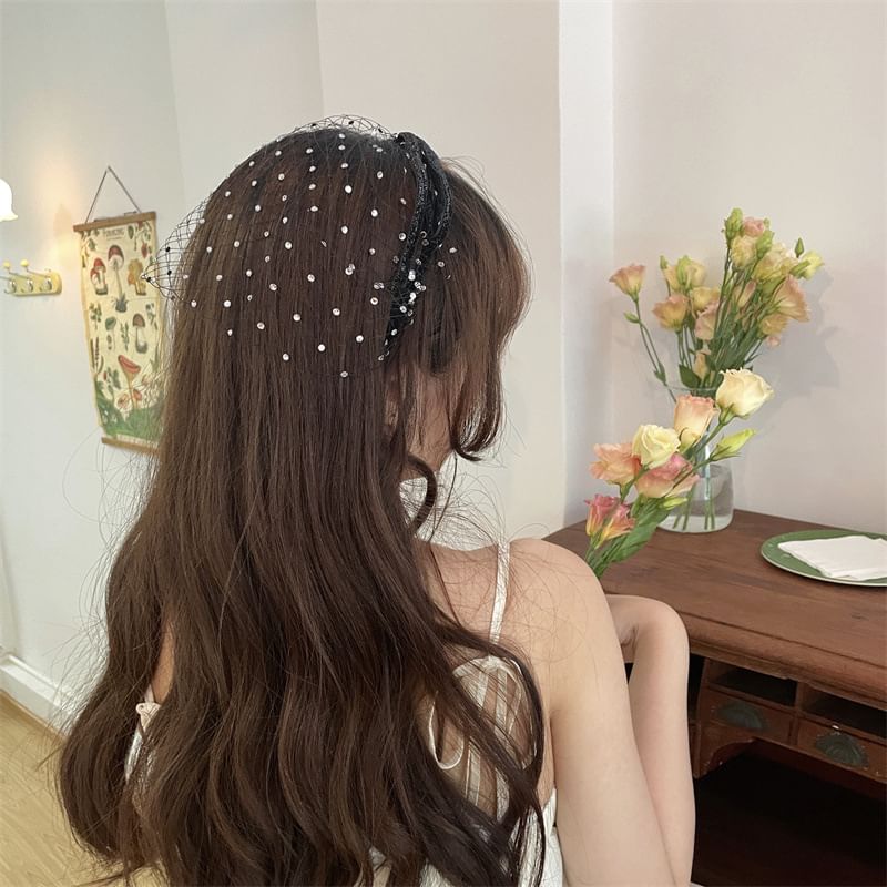 Mesh Headband Rhinestone