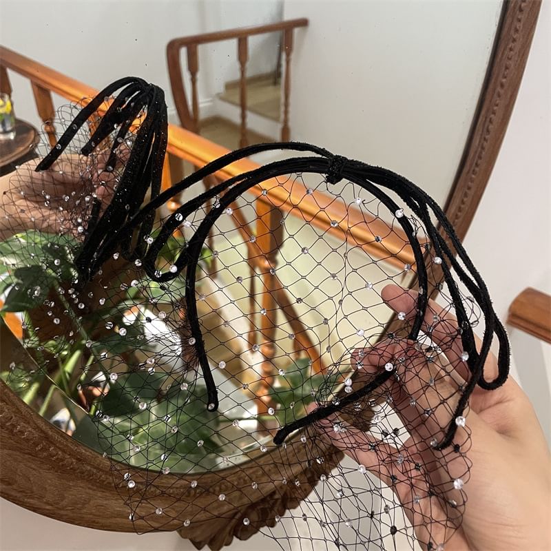 Mesh Headband Rhinestone