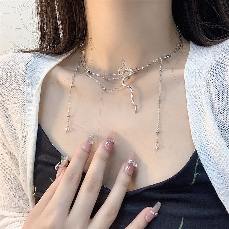 Snake Choker Layered Alloy