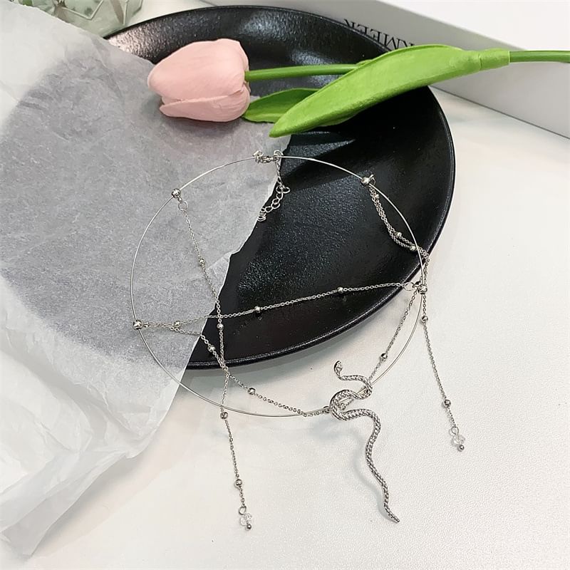 Snake Choker Layered Alloy
