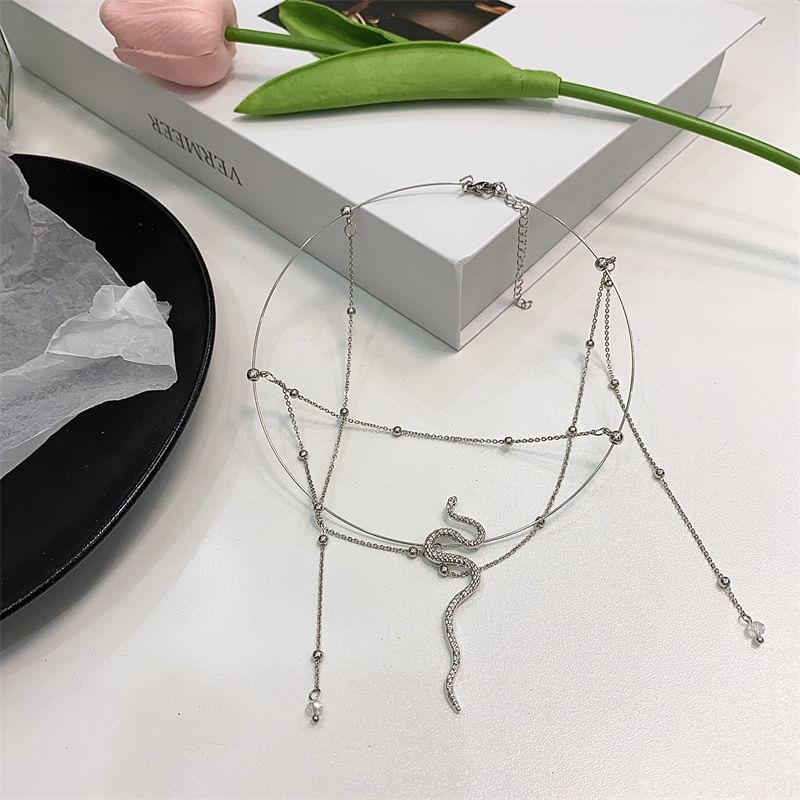 Snake Choker Layered Alloy