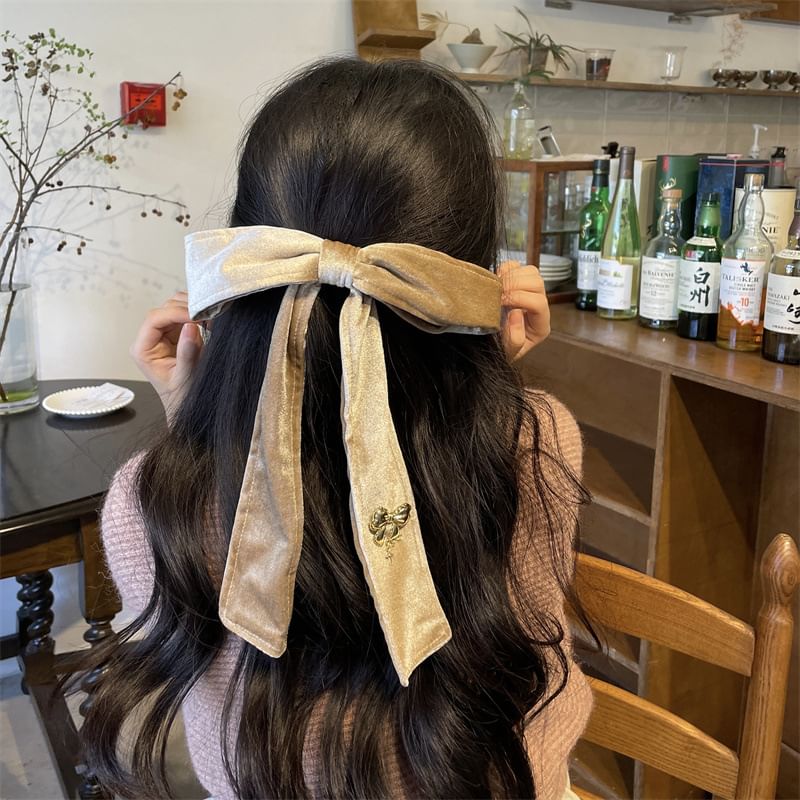 Clip Bow Hair Velvet