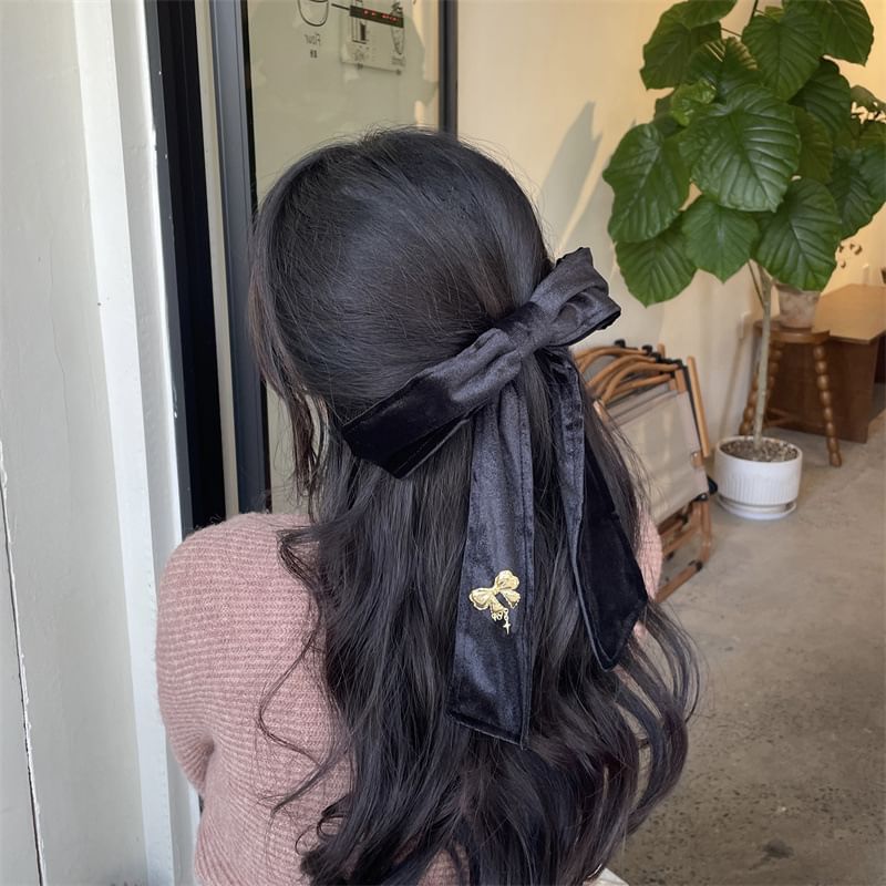 Clip Bow Hair Velvet