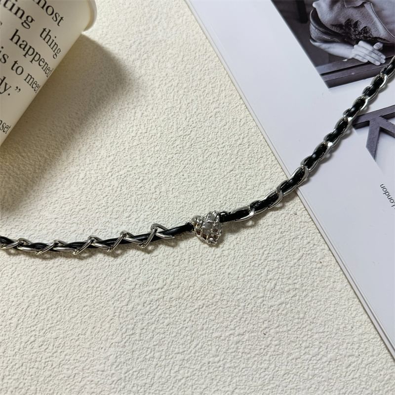 Choker Alloy Leather Faux