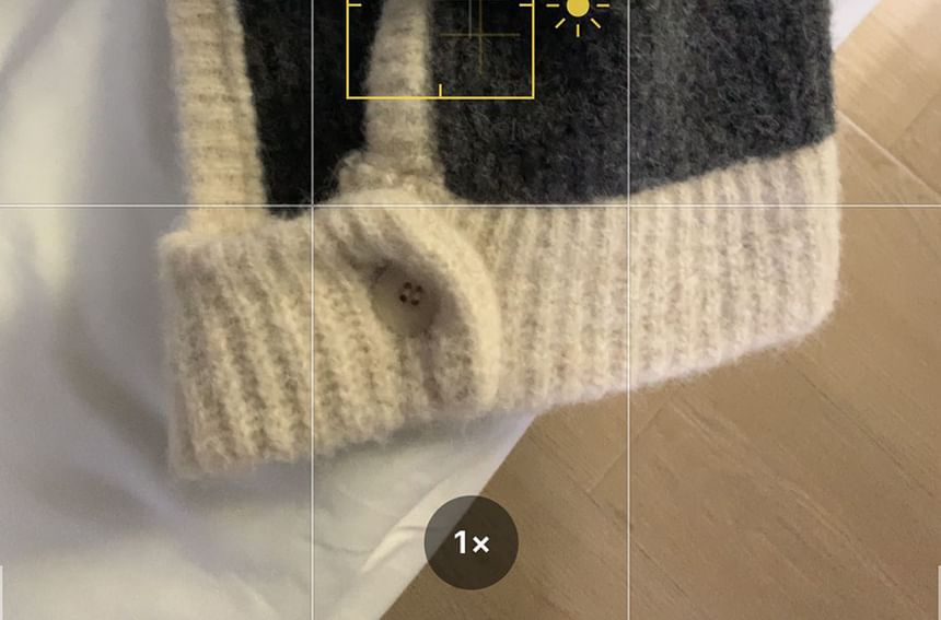 Knit Balaclava Two Buttoned Tone