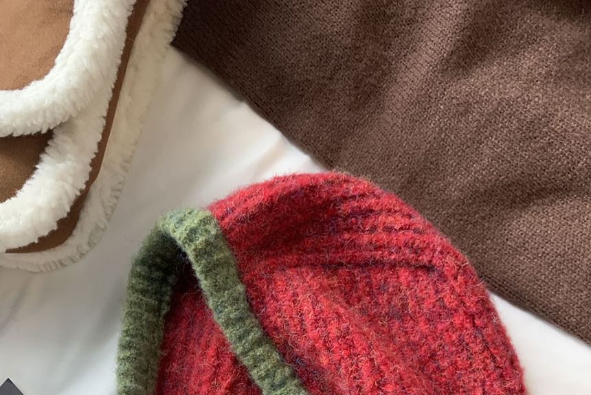 Knit Balaclava Two Buttoned Tone