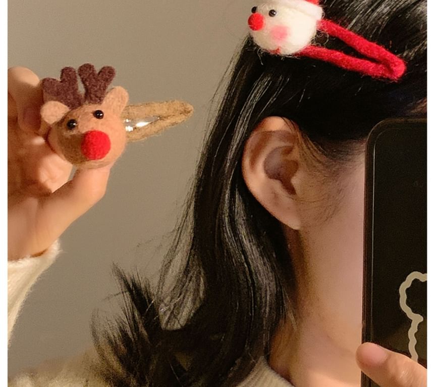 Clip Set Felting Christmas Hair / Designs) (Various