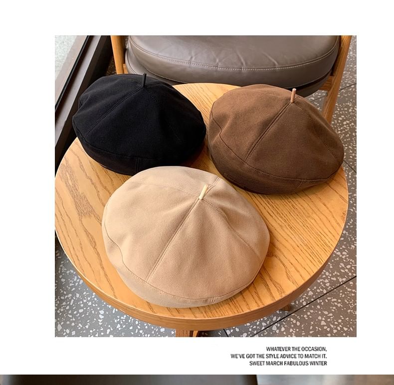 Beret Plain Panel