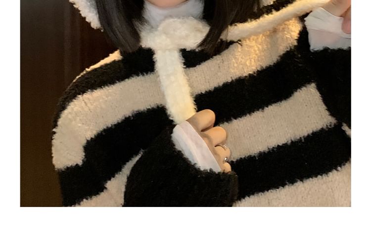 Hat Bonnet Chenille Bear Ear