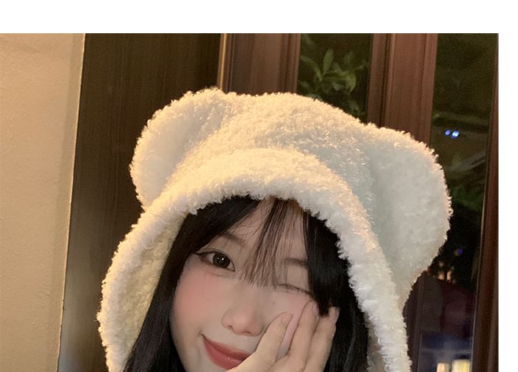 Hat Bonnet Chenille Bear Ear