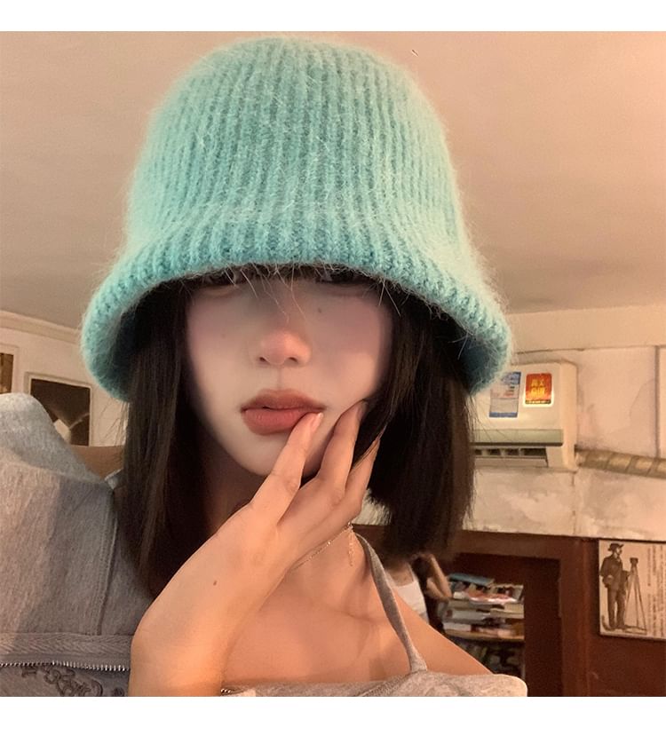 Knit Cloche Hat Plain