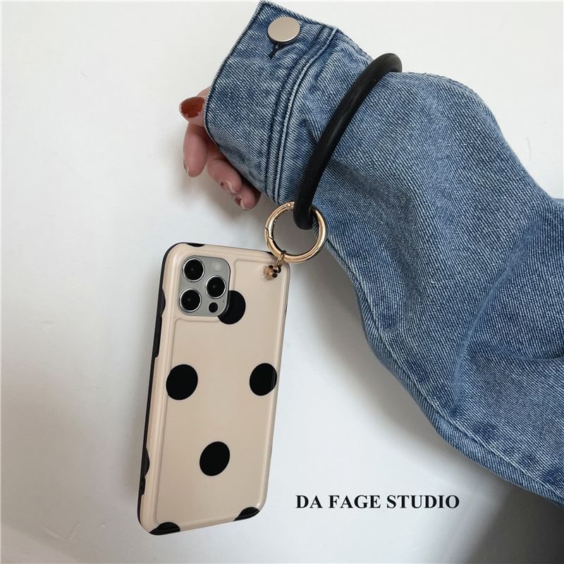 Polka Case Phone Hoop Dot