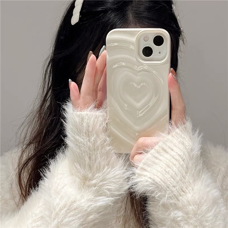 Case Phone Textured Heart