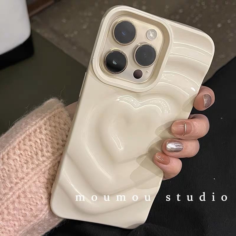 Case Phone Textured Heart