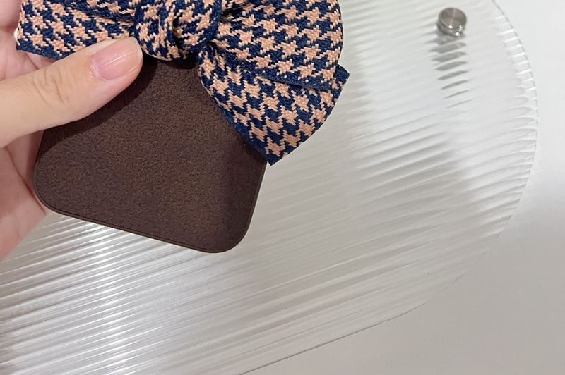 Phone Houndstooth Bow Case