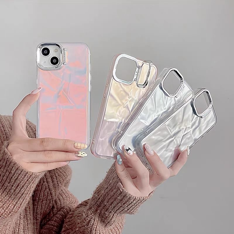 Phone Textured Holographic Stand Case