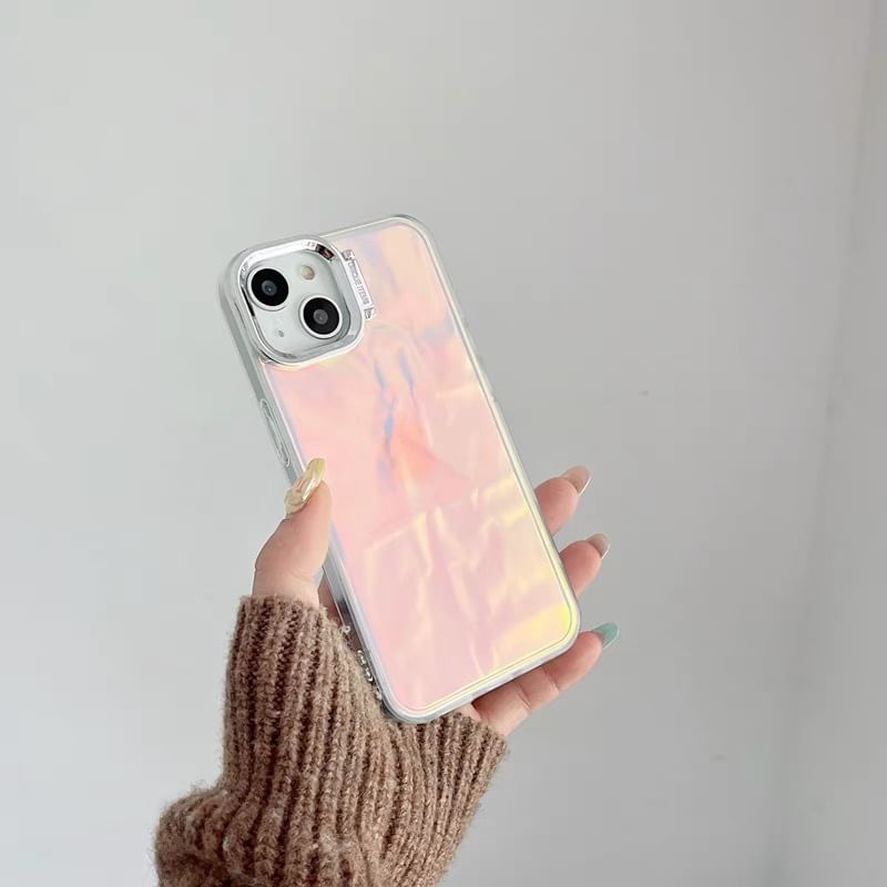 Phone Textured Holographic Stand Case