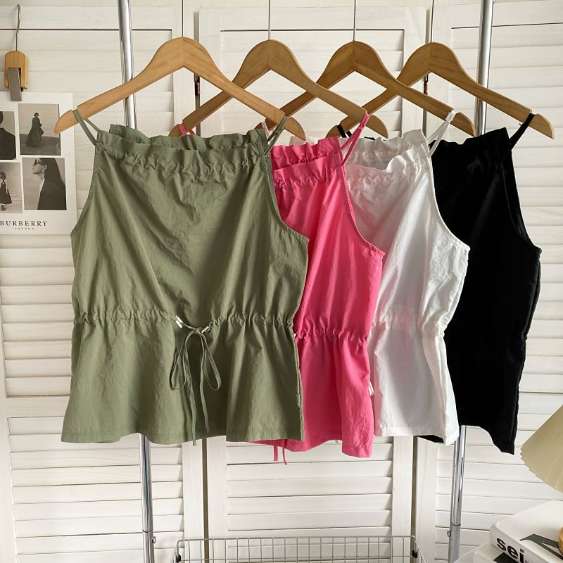 Schlichtes Camisole-Top mit Kordelzug
