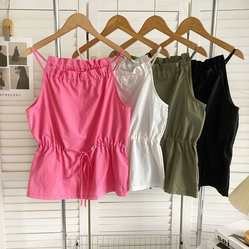 Schlichtes Camisole-Top mit Kordelzug