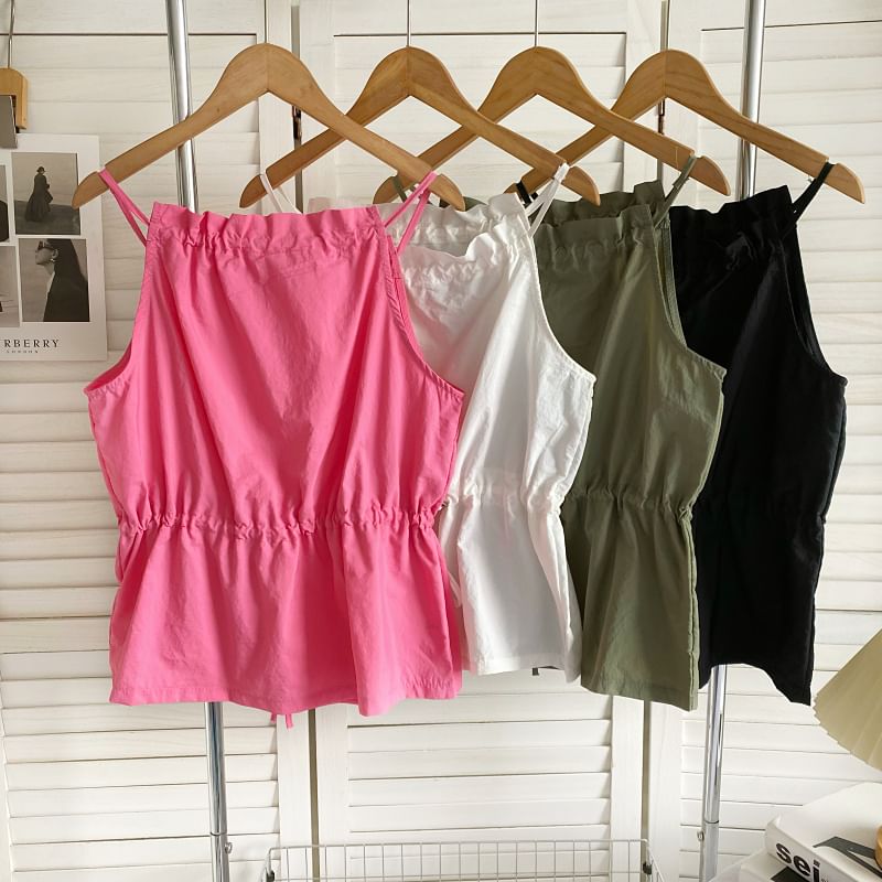 Schlichtes Camisole-Top mit Kordelzug