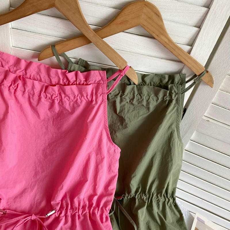 Schlichtes Camisole-Top mit Kordelzug
