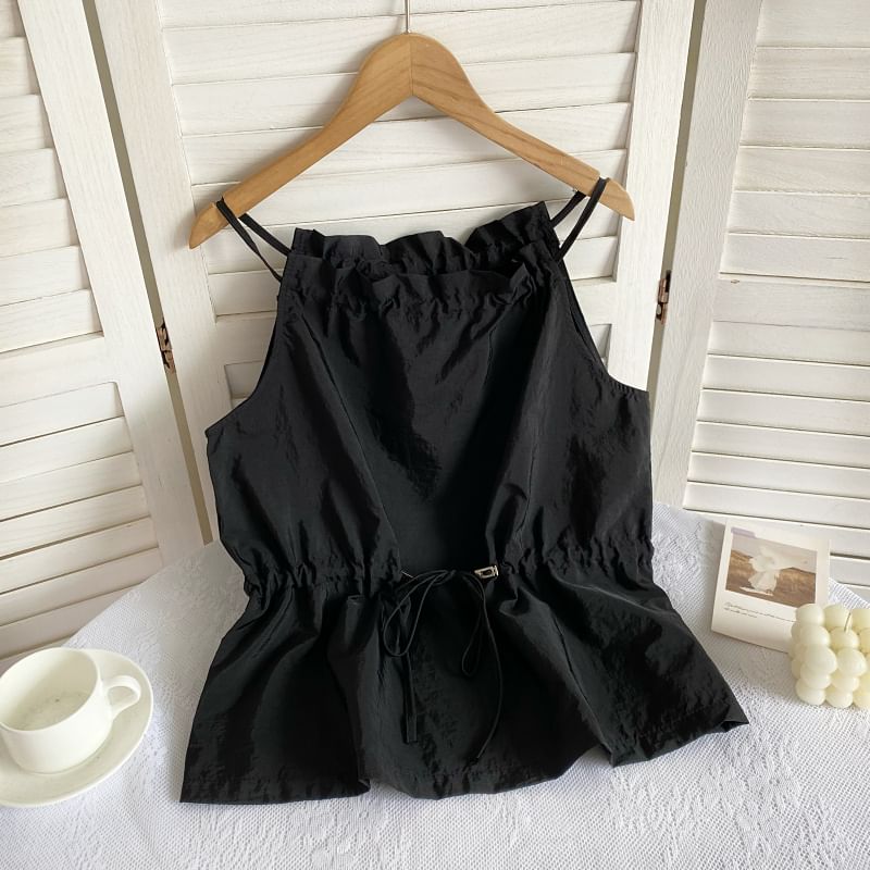 Schlichtes Camisole-Top mit Kordelzug