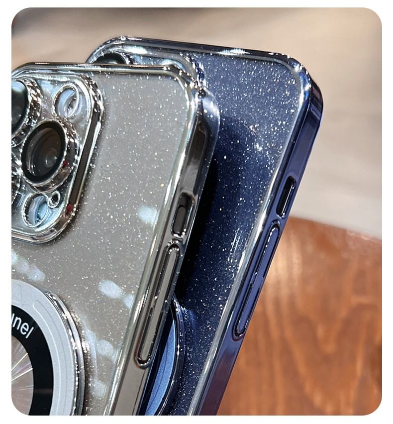 Stand Glitter Case Ring Phone