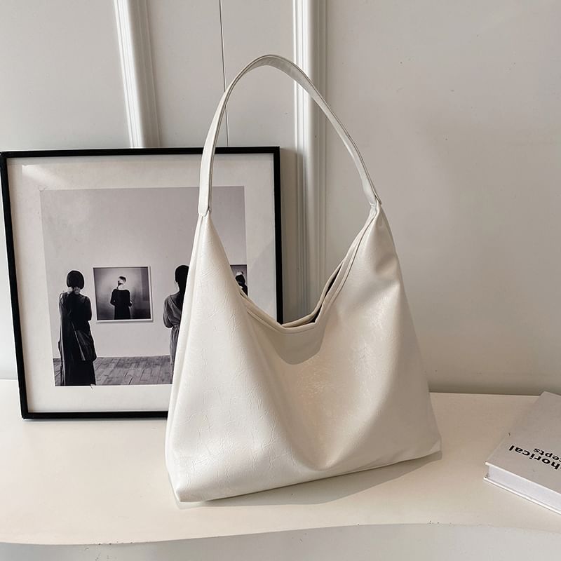 Plain Bag Leather Faux Tote