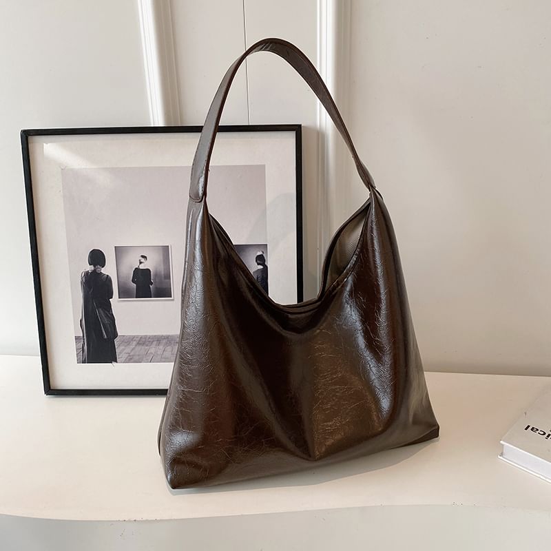 Bag Leather Faux Plain Tote