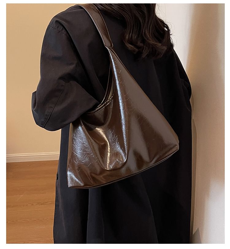 Plain Bag Leather Faux Tote