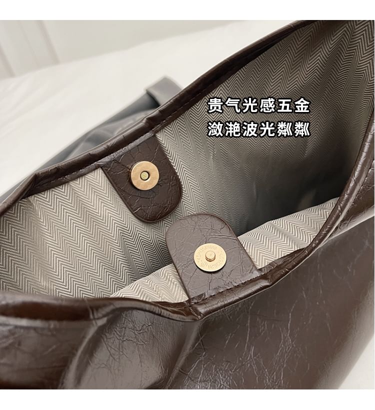 Bag Leather Faux Plain Tote