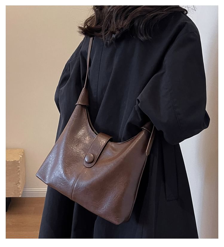 Leather Faux Bag Tote Plain