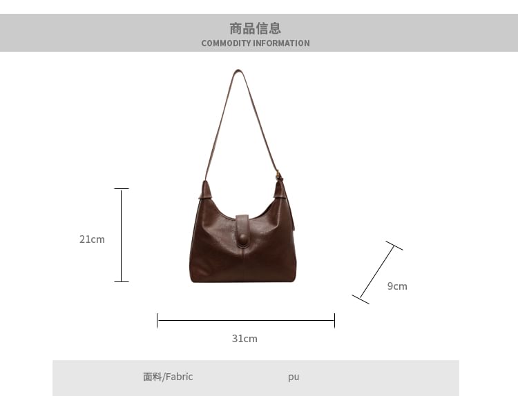 Bag Tote Faux Leather Plain