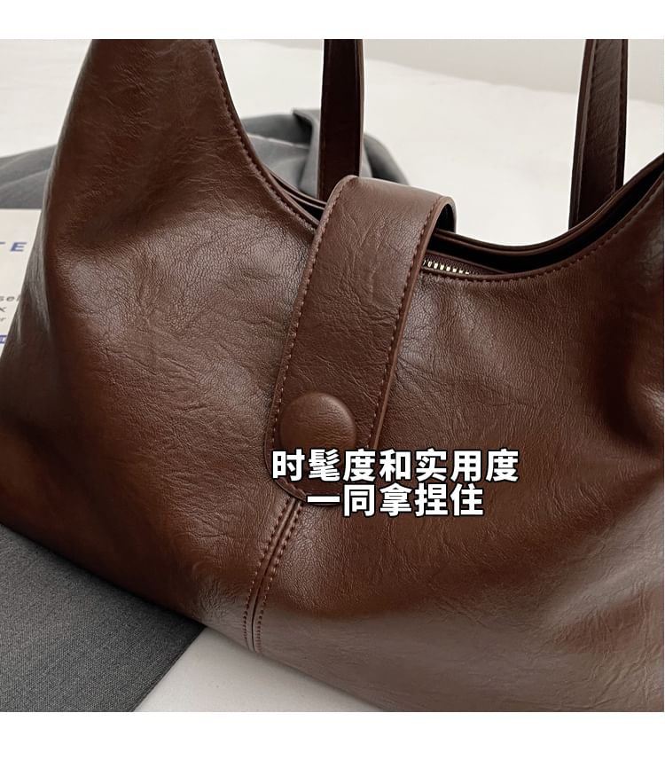 Leather Faux Bag Tote Plain