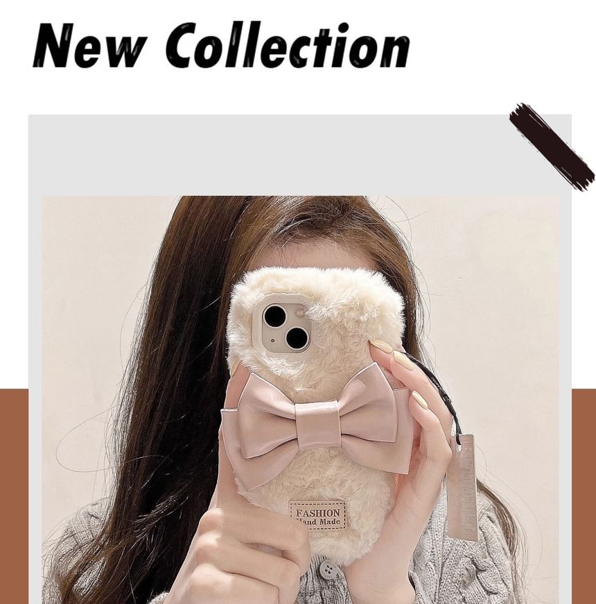 Phone Chenille Bow Case