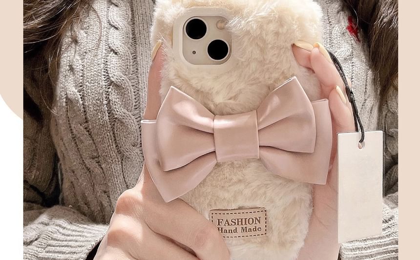 Phone Case Bow Chenille