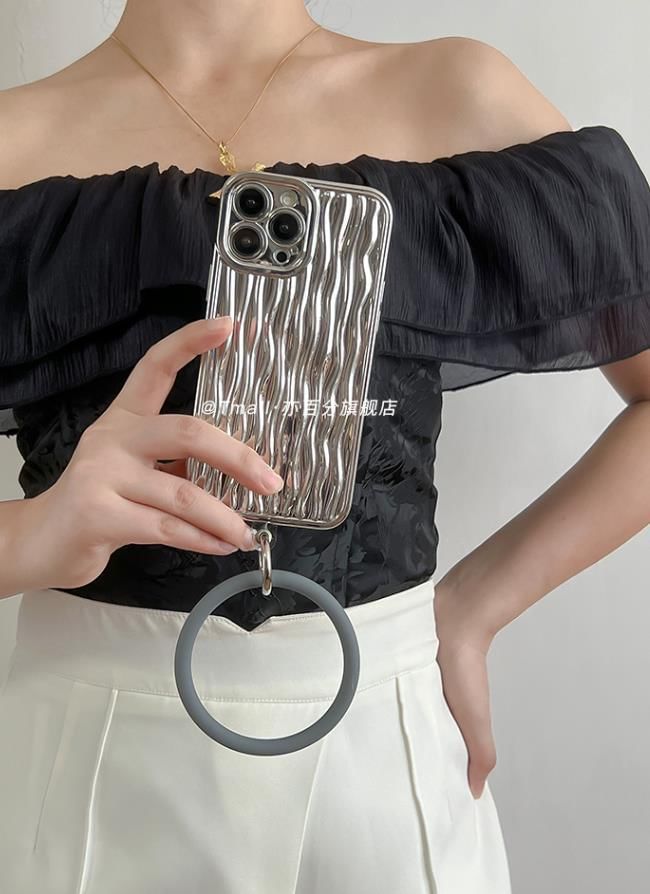 Phone Textured Hoop Charm Case