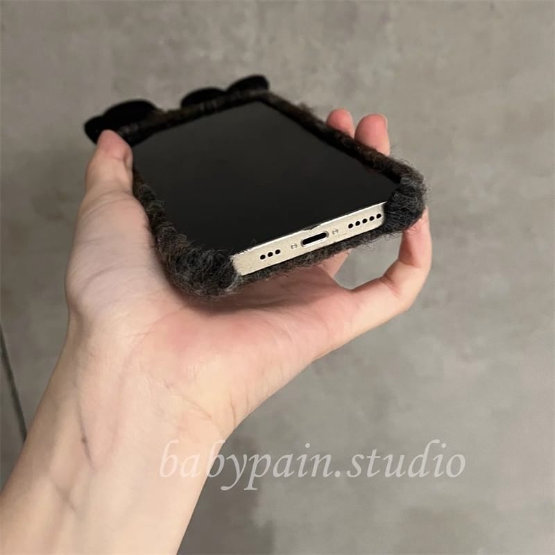 Floral Case Phone Bow Chenille