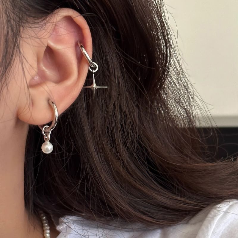 Star Asymmetrical Alloy Drop Earring