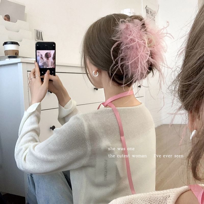 Plain Feather Hair Claw