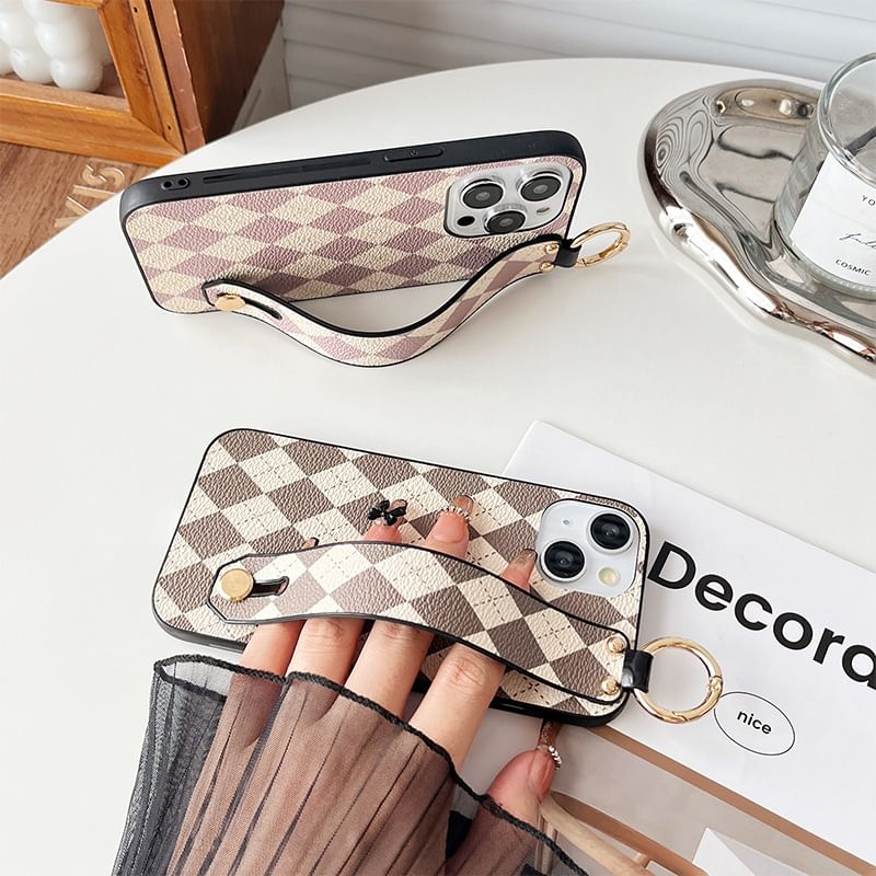 Phone Strap Argyle Case