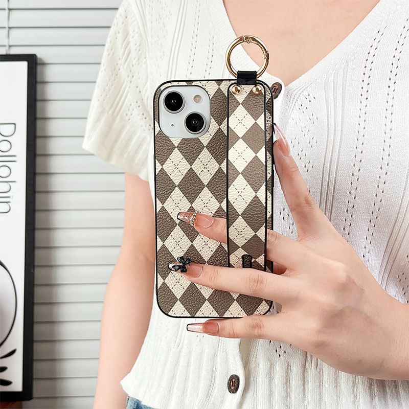 Phone Strap Argyle Case